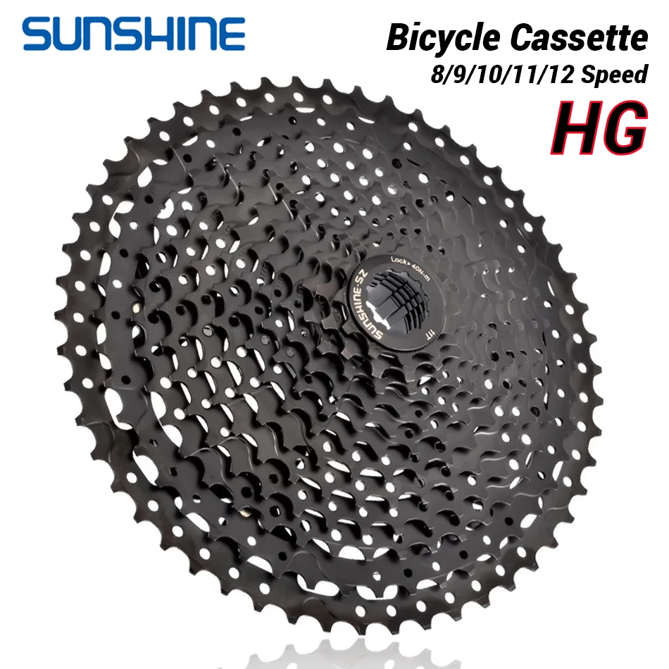 Cassette 11 Speed - SUNSHINE Bicicleta Cassete Preto Mountain Bike