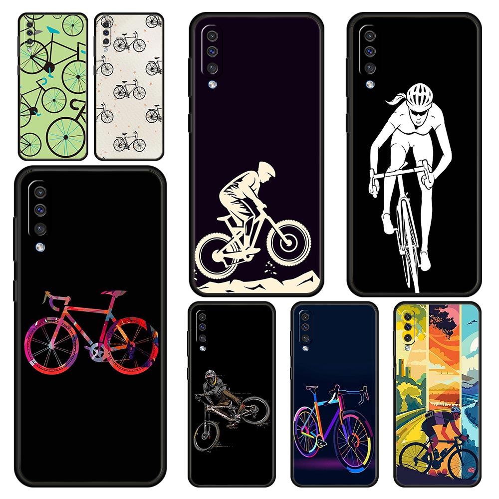 Mountain Biking Cartoon - Mountain bike ciclismo arte caso para