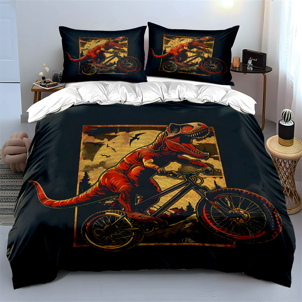 Conjunto de Capa de Edredom 3  - Mountain Biking Cartoon avaliação e preço